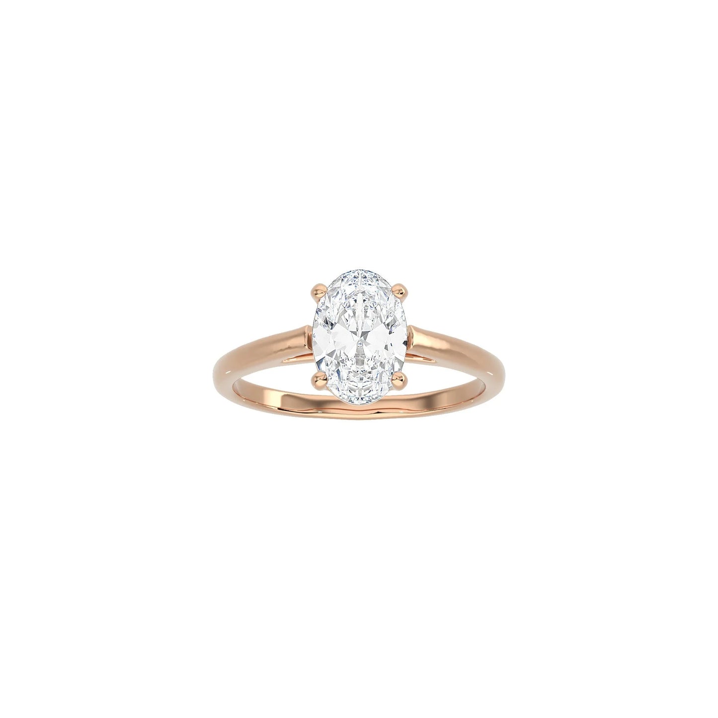 Oval Cut Cathedral Setting Ring RG