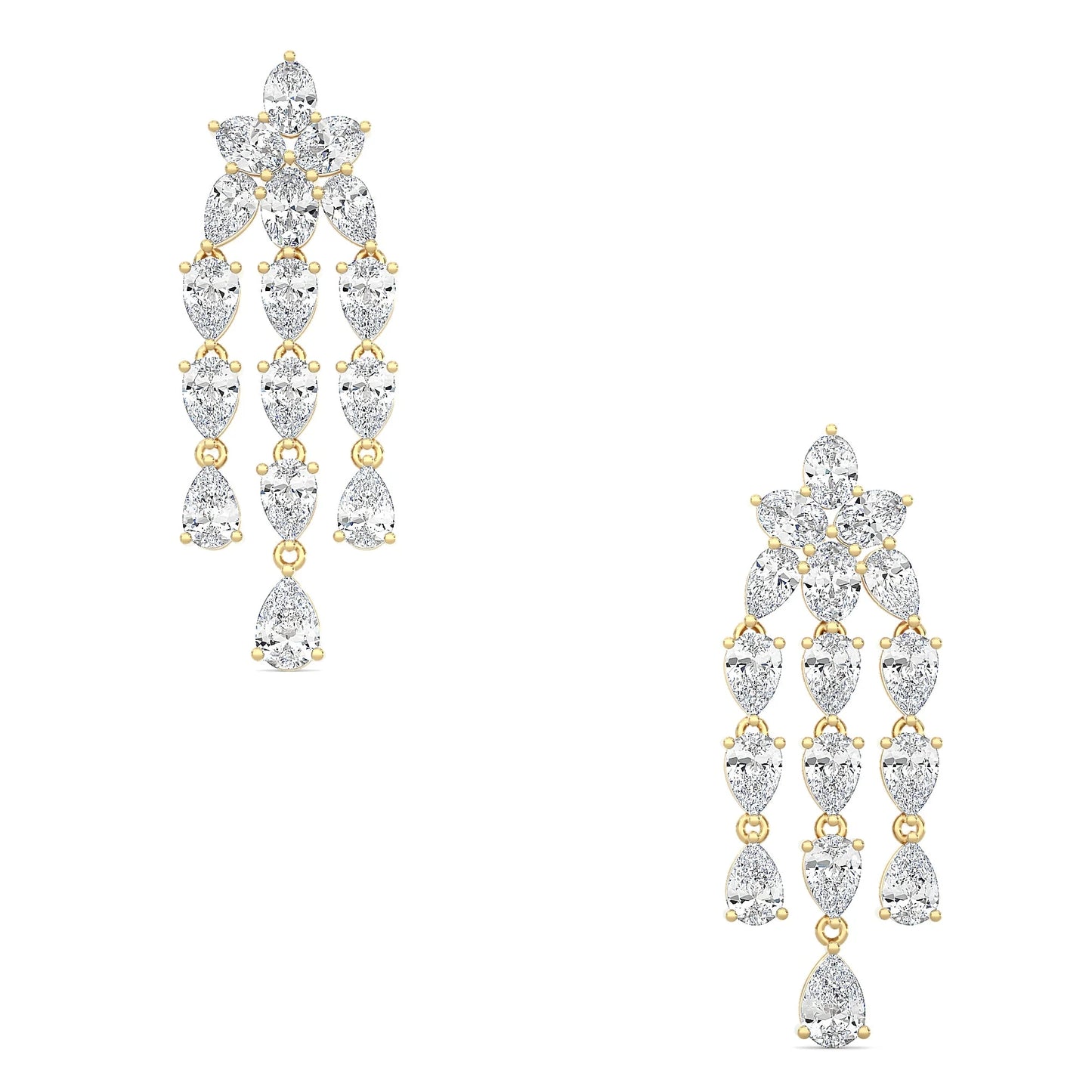 Floral Waterfall Earrings