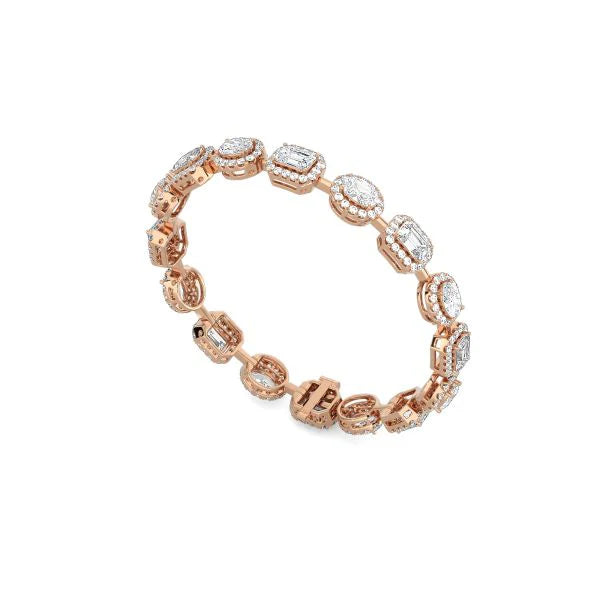 Fancy Shape Halo Bracelet