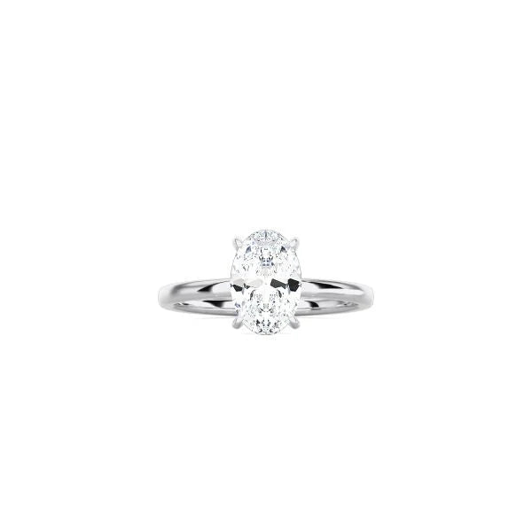 4 Prong Oval Cut Classic Ring WG