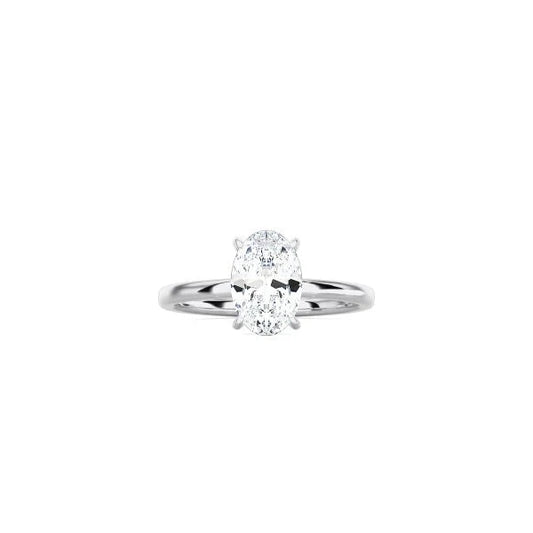 4 Prong Oval Cut Classic Ring WG