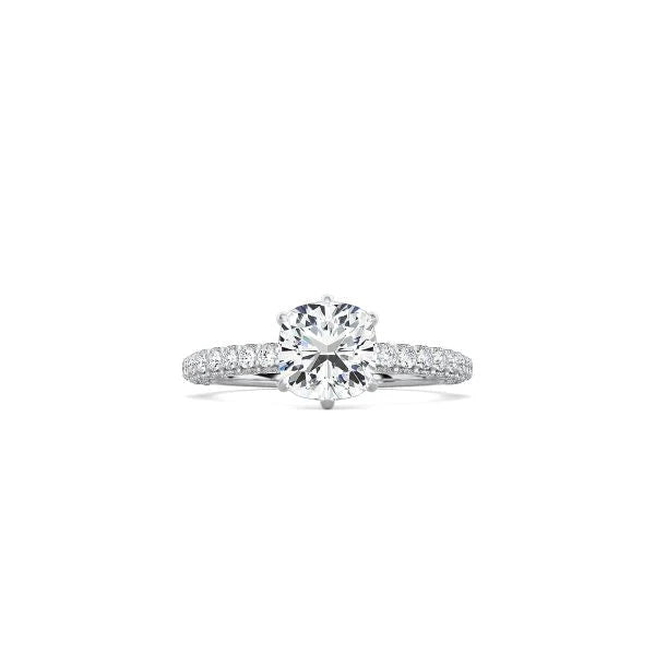 Cushion Cut Triple Row Pavé Band WG