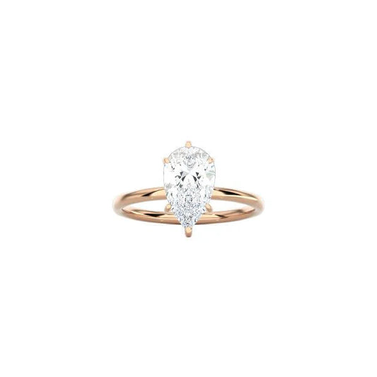 6 Prong Pear Shape Classic Ring RG