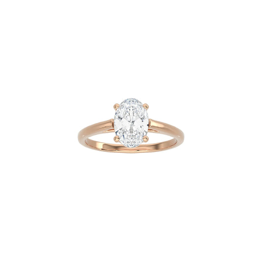 Oval Cut Cathedral Setting Ring RG