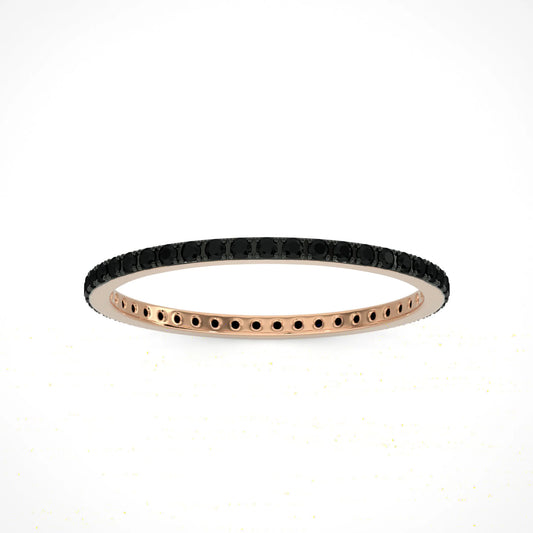 Black diamond eternity band