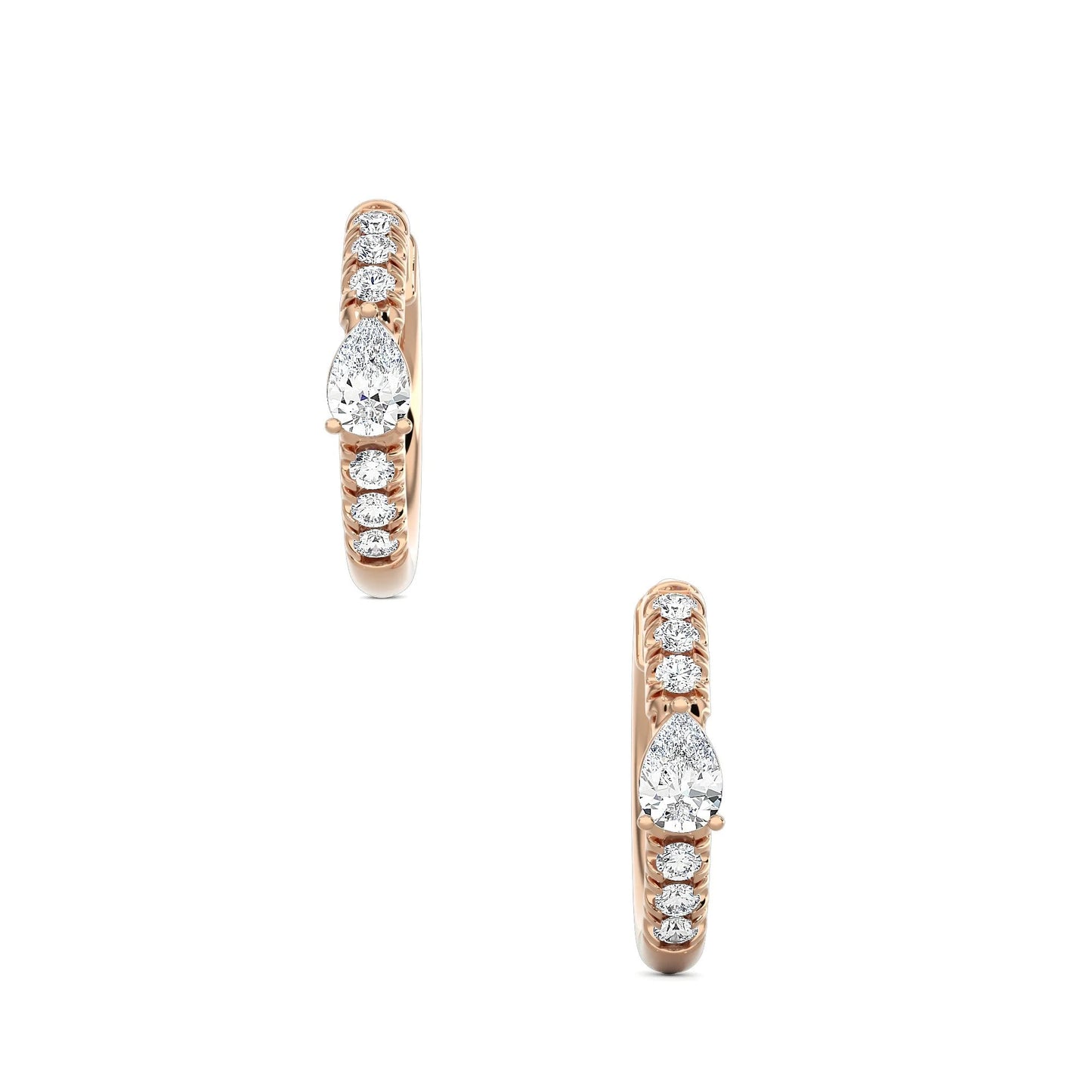 Center Pear Earrings