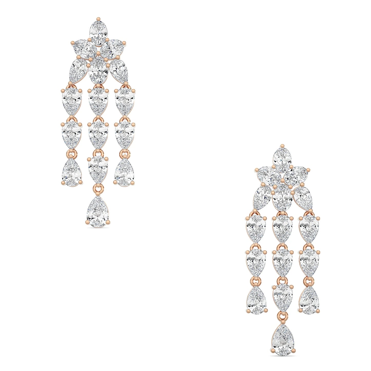 Floral Waterfall Earrings