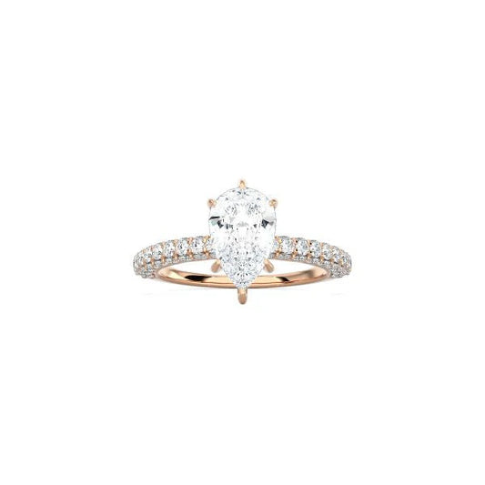 Pear Shape Triple Row Pavé Band RG