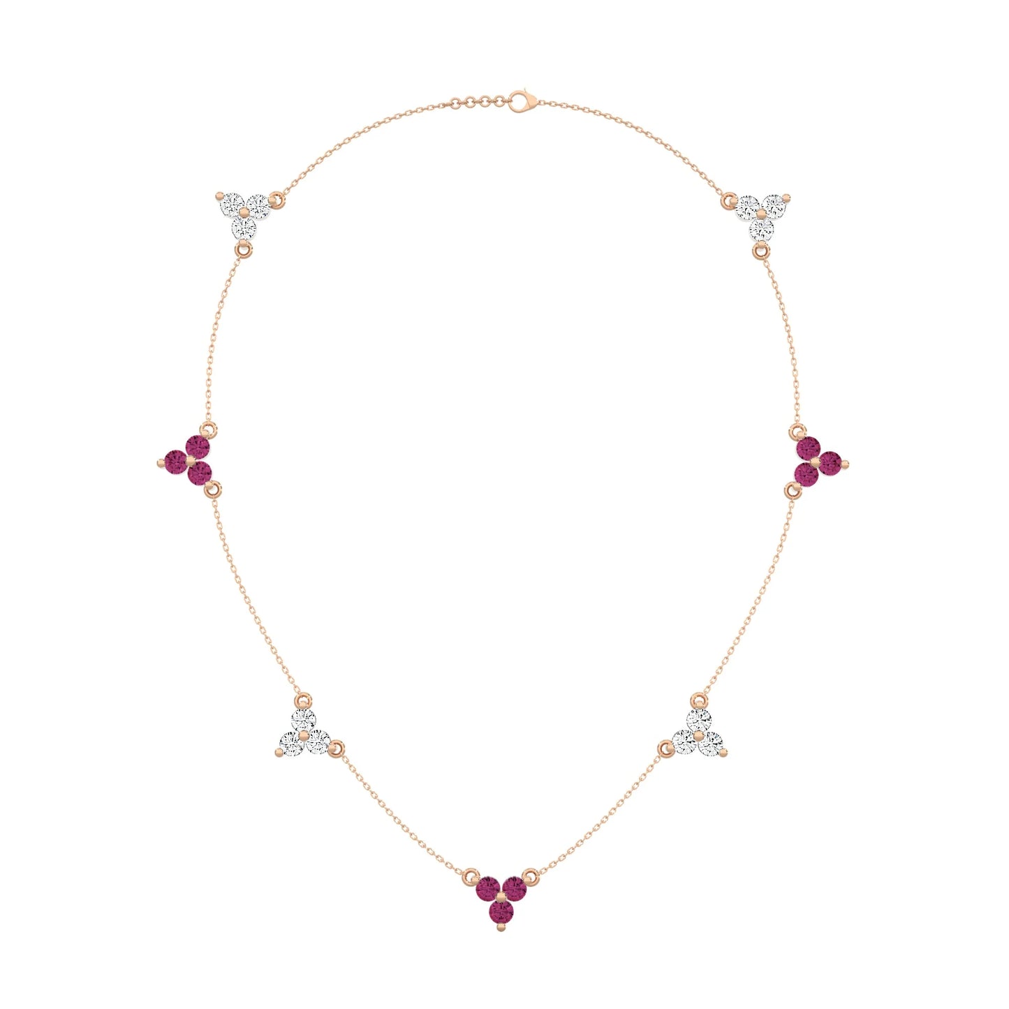 Mixed Trio Station Necklace