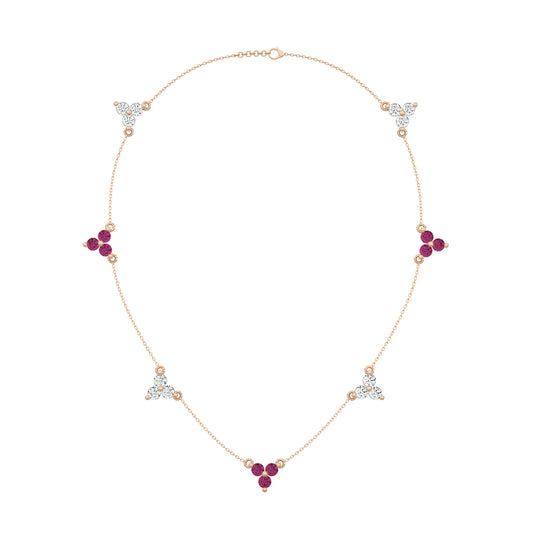 Mixed Trio Station Necklace
