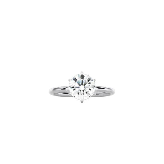 6 Prong Round Classic Ring WG