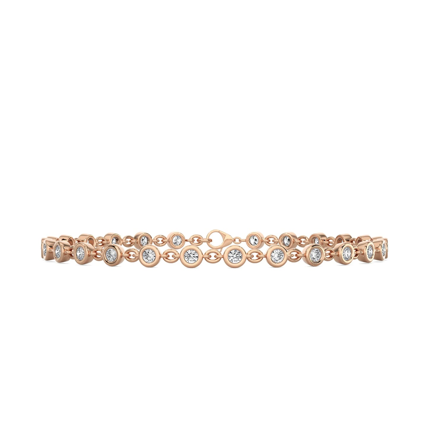 Round Bezel Chain Bracelet