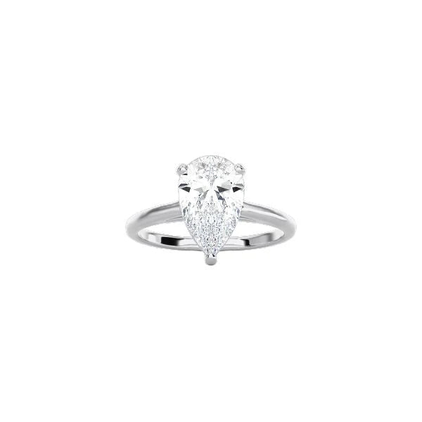 Pear Shape Cathedral Setting Ring WG