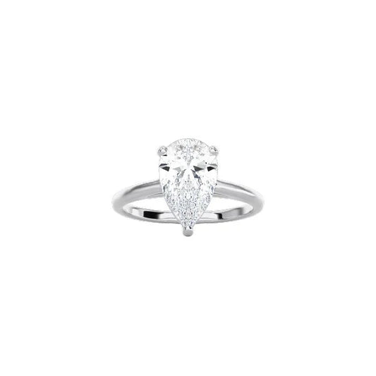 Pear Shape Cathedral Setting Ring WG