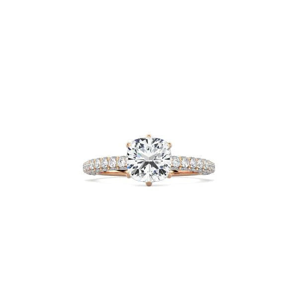 Cushion Cut Triple Row Pavé Band RG