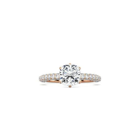 Cushion Cut Triple Row Pavé Band RG