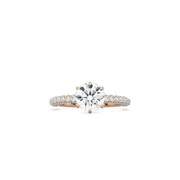 Round Diamond Triple Row Pavé Band RG