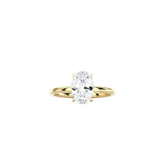 4 Prong Oval Cut Classic Ring YG