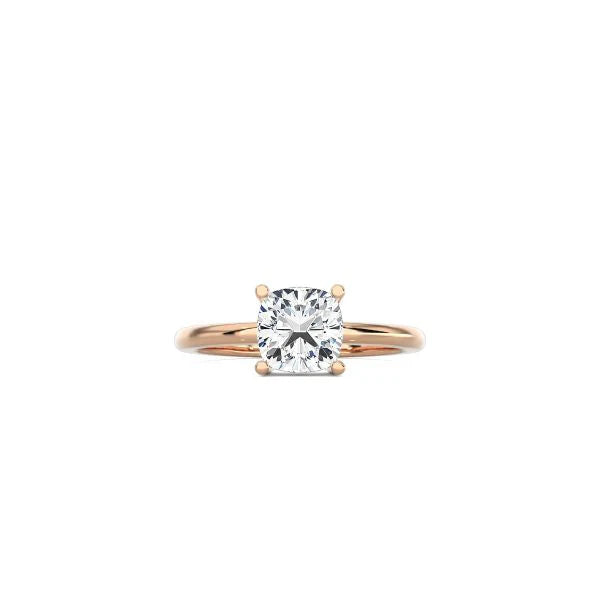 Cushion Cut Contemporary Four Prong Setting RG