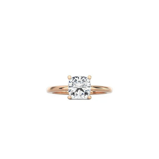 Cushion Cut Contemporary Four Prong Setting RG