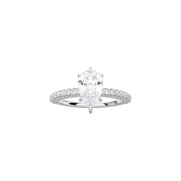 Pear Shape Triple Row Pavé Band WG
