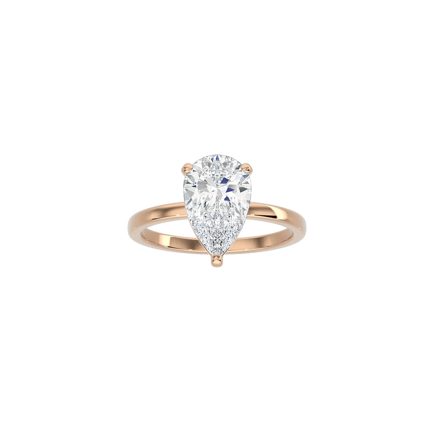 4 Prong Pear Shape Classic Ring RG