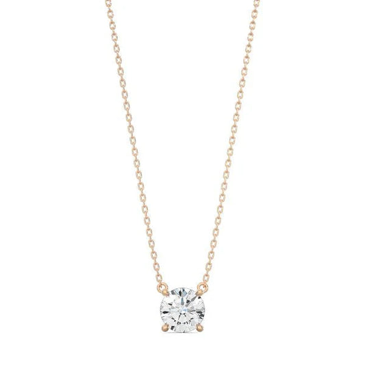 Classic Round Diamond Necklace