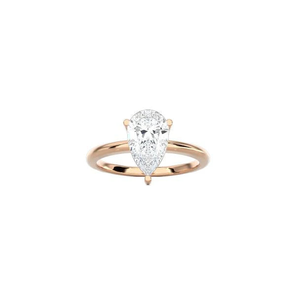Pear Shape Contemporary Four Prong Setting RG