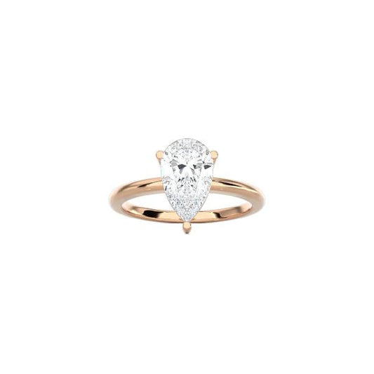 Pear Shape Contemporary Four Prong Setting RG