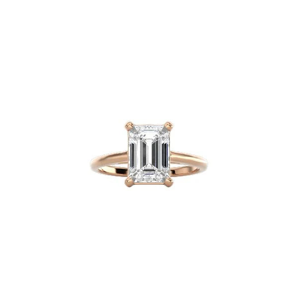 Emerald Cut Cathedral Setting Ring RG