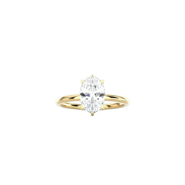 6 Prong Oval Cut Classic Ring YG