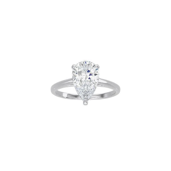 Pear Shape Cathedral Setting Ring WG