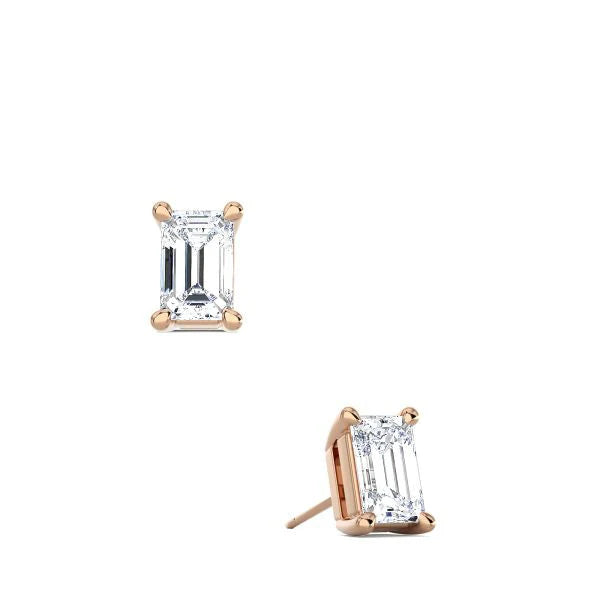 Emerald Cut Studs