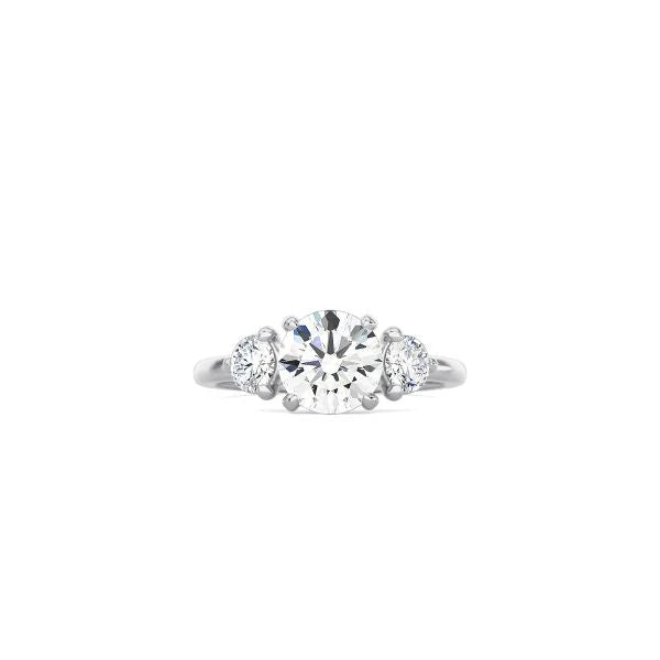 Small Round 3 Stone Ring WG