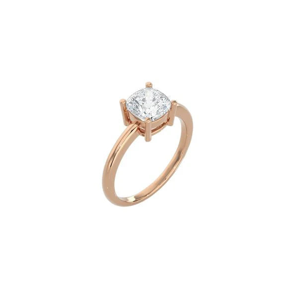 Cushion Cut Contemporary Four Prong Setting RG