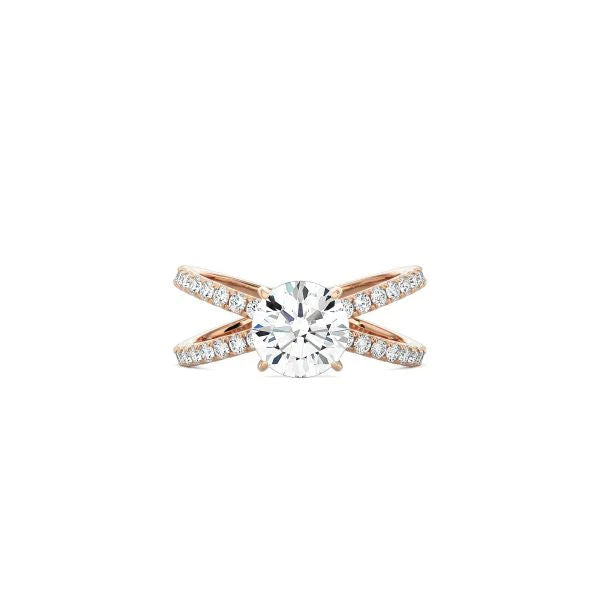 Round X Pavé Band Ring RG