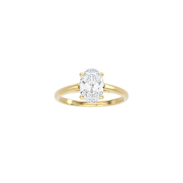 Oval Cut Cathedral Setting Ring YG