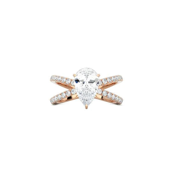 Pear Shape X Pavé Band Ring RG