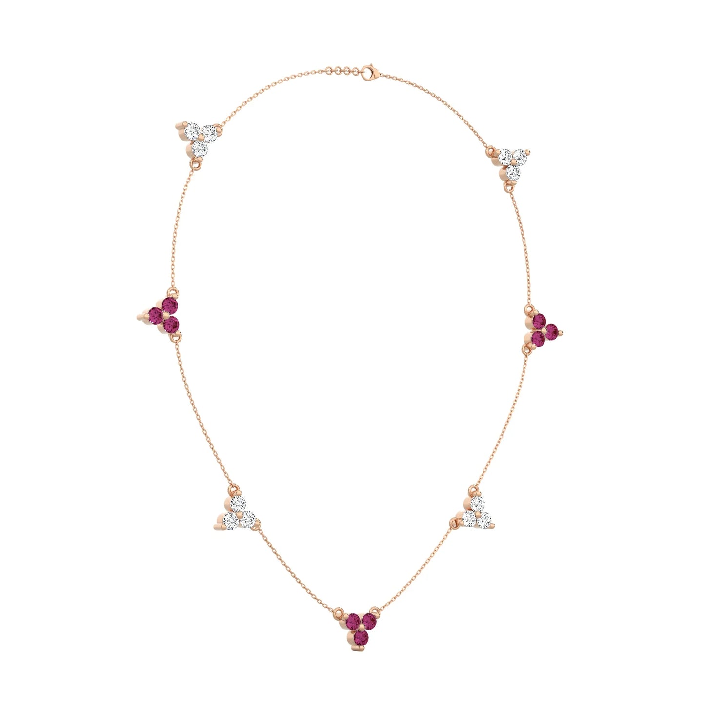 Mixed Trio Station Necklace