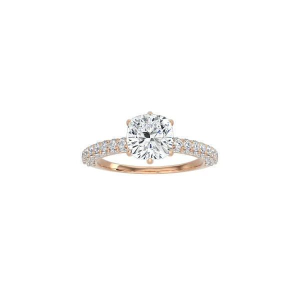 Cushion Cut Triple Row Pavé Band RG