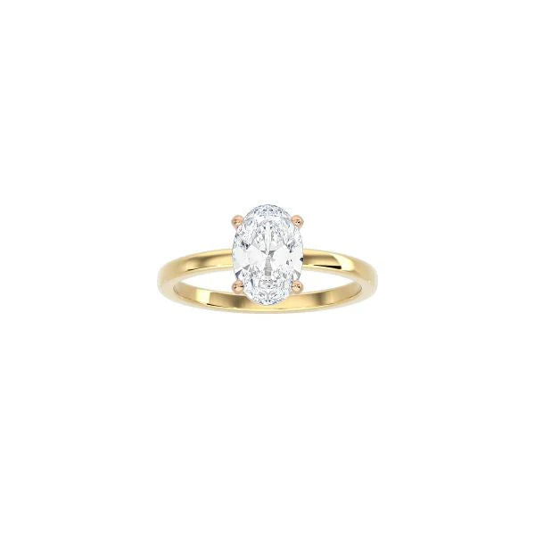 4 Prong Oval Cut Classic Ring YG