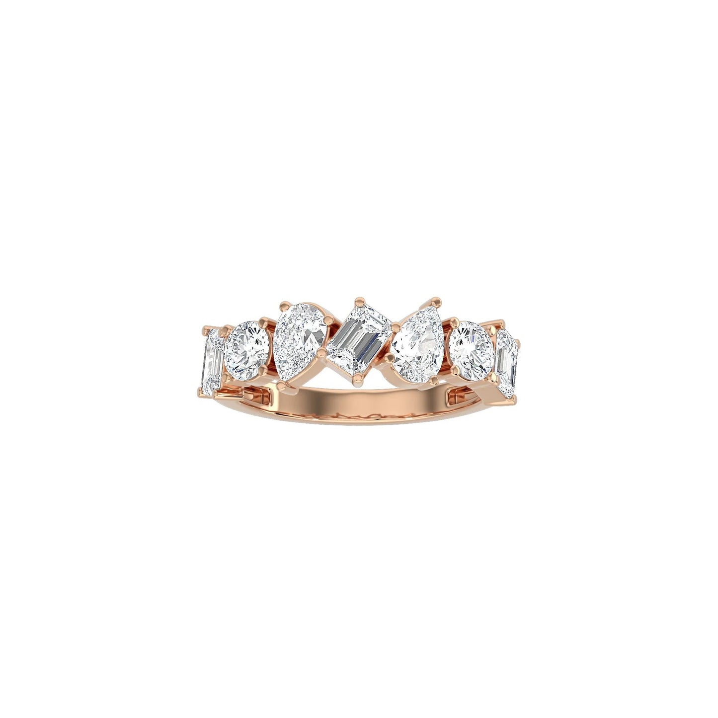 Fancy Shape Half Ring