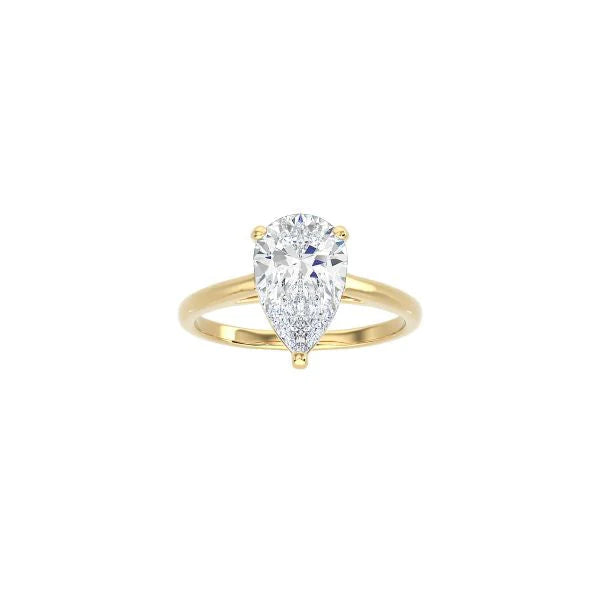 Pear Shape Cathedral Setting Ring YG