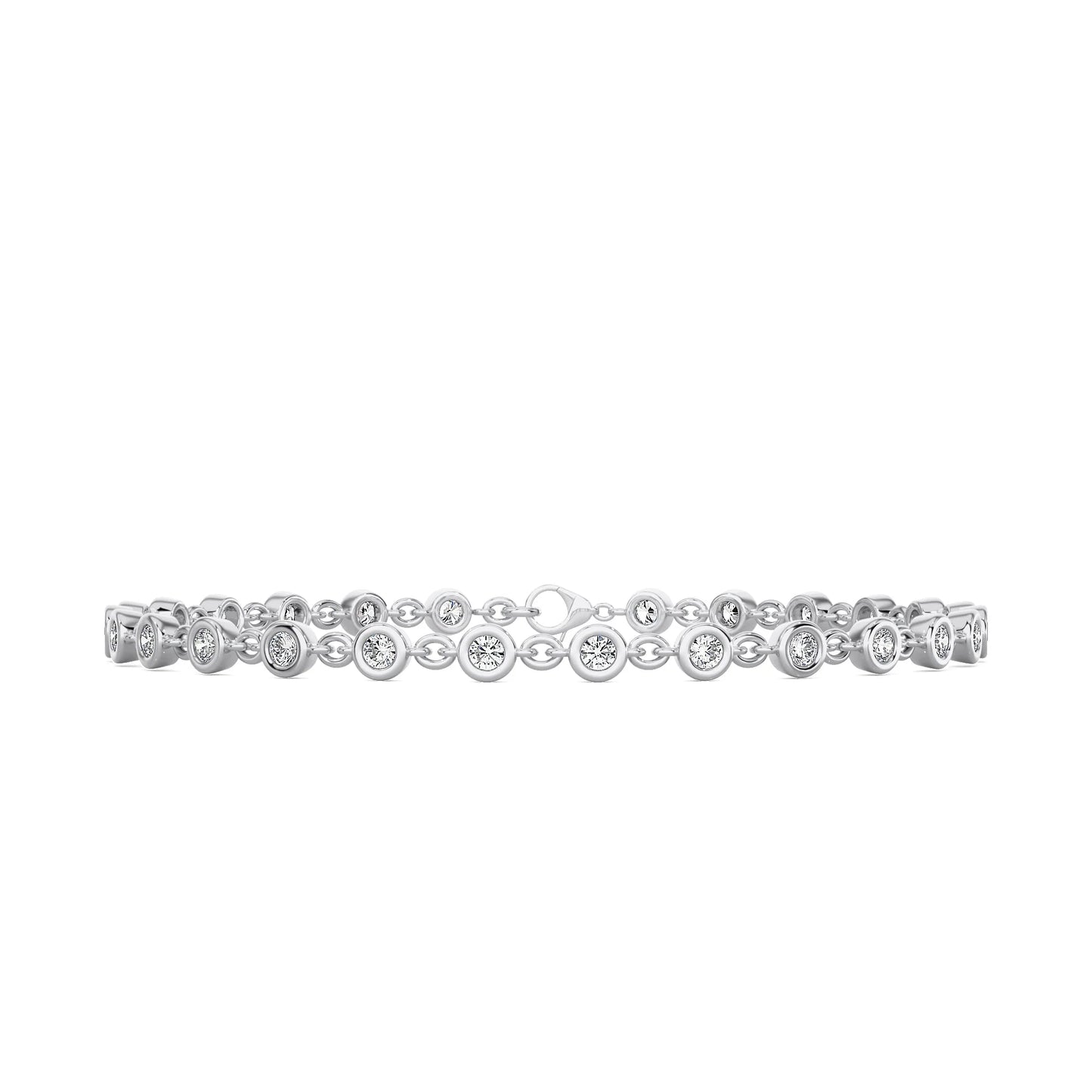 Round Bezel Chain Bracelet