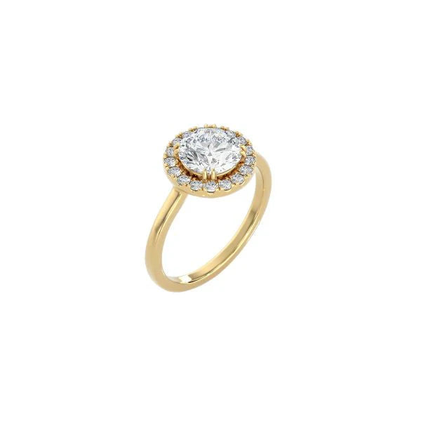 Round Halo Engagement Ring YG