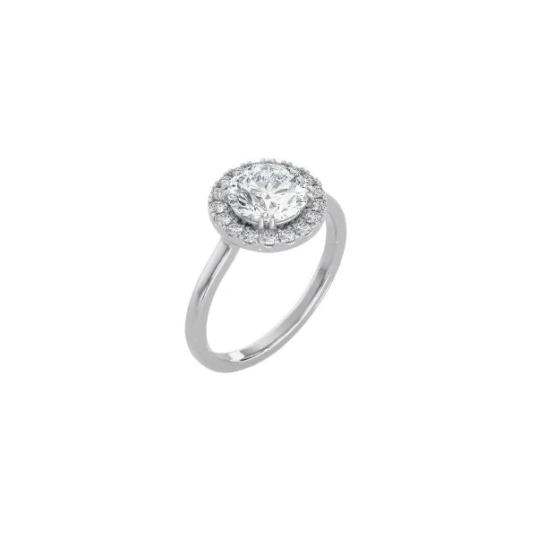 Round Halo Engagement Ring WG