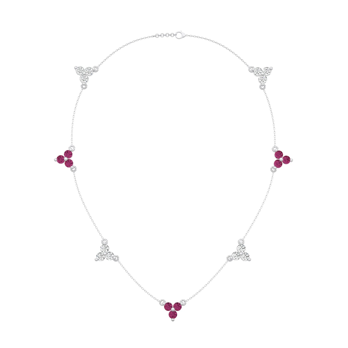 Mixed Trio Station Necklace