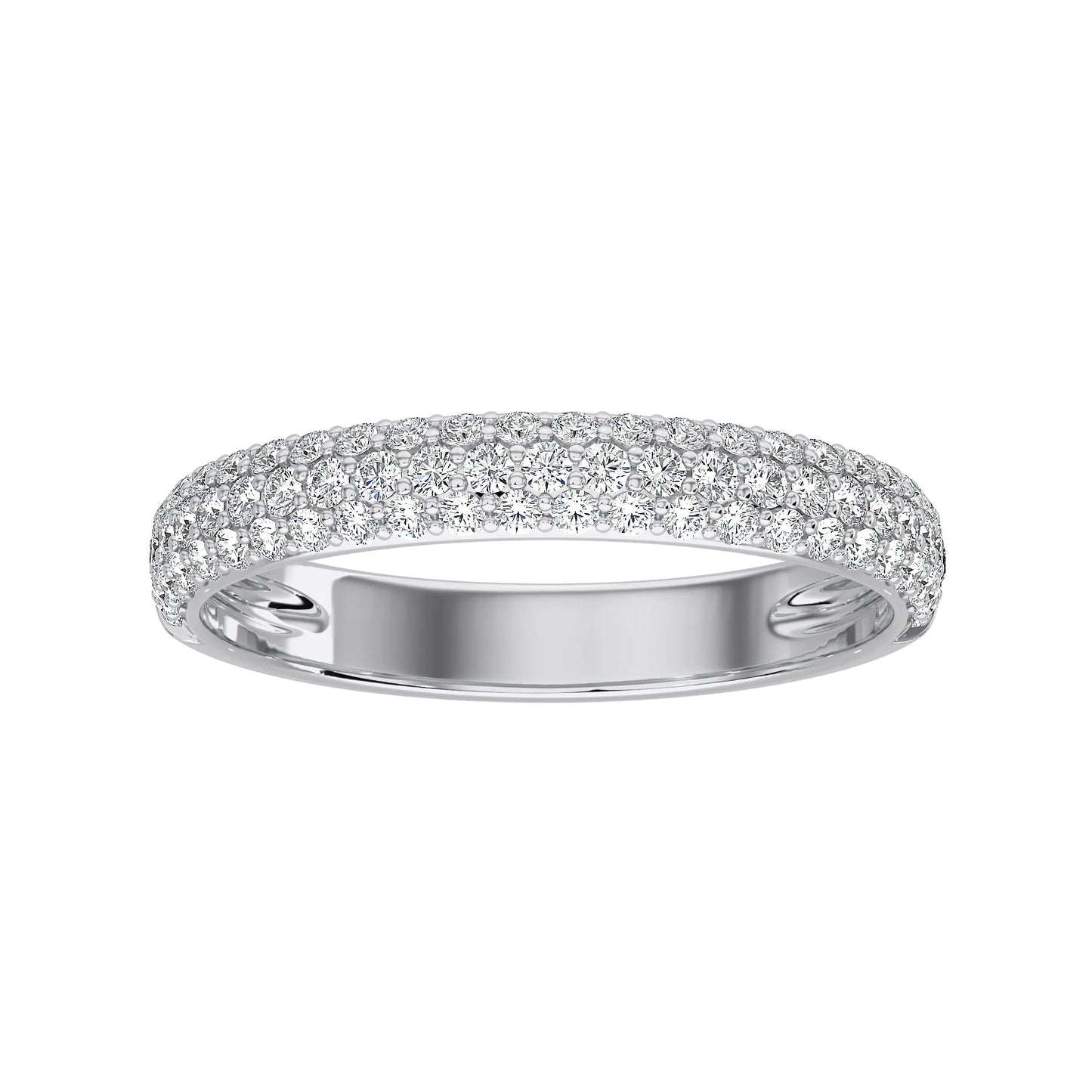 Triple Pavé Studded Band