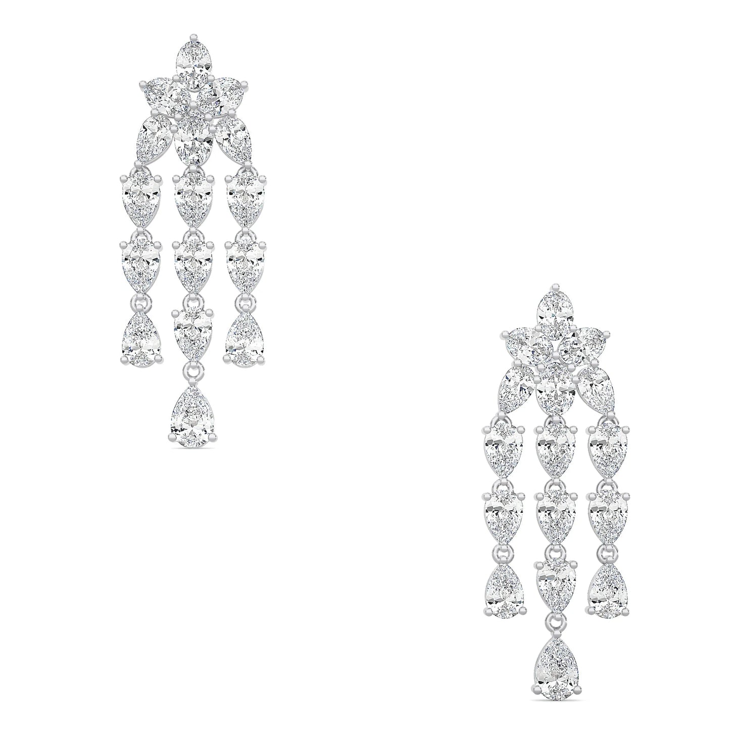 Floral Waterfall Earrings