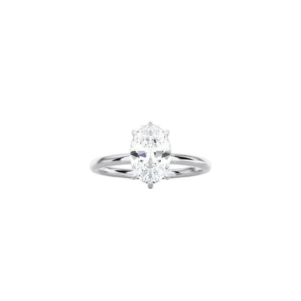 6 Prong Oval Cut Classic Ring WG